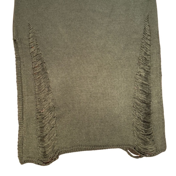 Khaki Knit Long Dress Open Back with Slits | Brand: NUDE | Size: Women's S/M - Picture 5 of 5